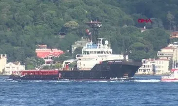 İstanbul Boğazı’ndan dev keşif gemisi geçti