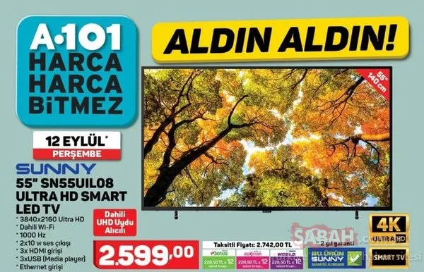 A101 aktüel indirimli ürünler kataloğu yayınlandı! 12 Eylül A101 aktüel ürünler tam listesi yayında!