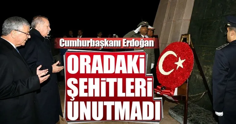 Cumhurbaşkanı Erdoğan Tunusta Şehitler Anıtına çelenk bıraktı
