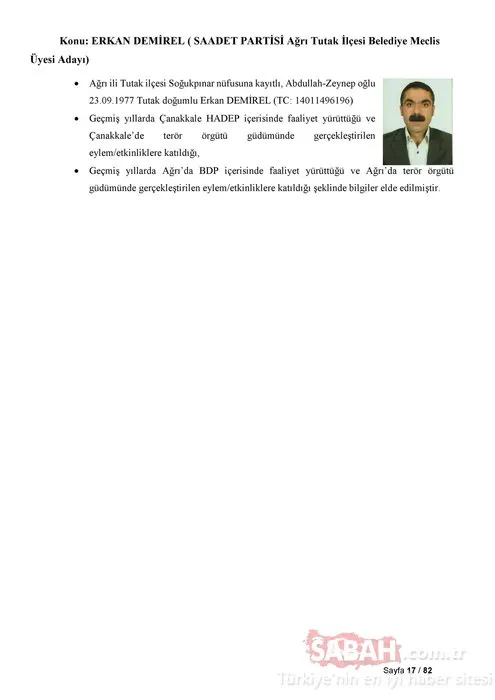 İşte Saadet Partisi'nin listelerindeki PKK'lı adaylar!