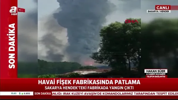 Son dakika: Sakarya Hendek'te havai fişek fabrikasında patlamalar devam ediyor! Patlama anları kamerada | Video