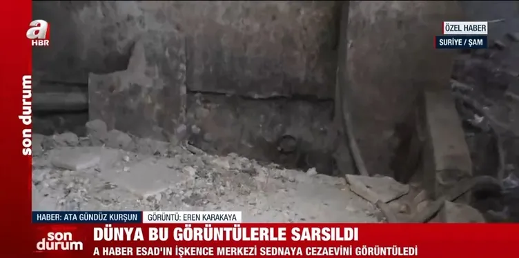 SON DAKİKA...A Haber Esad’ın katliam merkezi Sednaya Hapishanesi’ne girdi: Binlerce insanı canlı canlı buraya gömdüler!