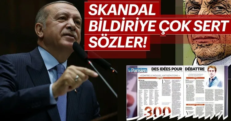 Cumhurbaşkanı Erdoğan’dan Fransa’daki skandal bildiriye sert tepki!