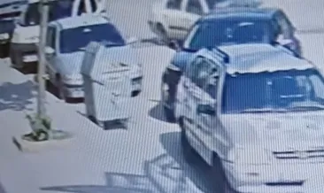 Çorum’da otomobil ile motosiklet çarpıştı... Kaza anı kamerada