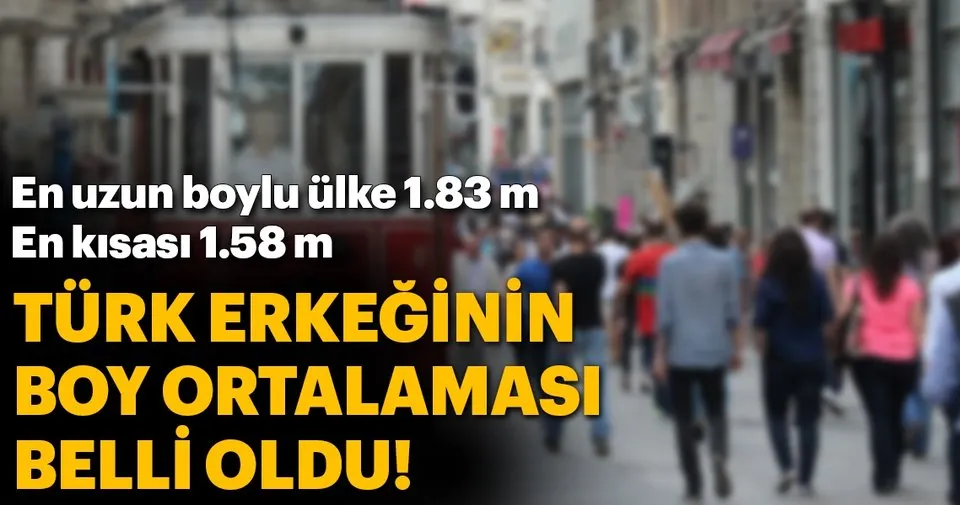 turkiyenin boy ortalamasi 1 74 metre