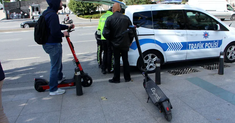Elektrikli scooter denetiminde ceza yağdı