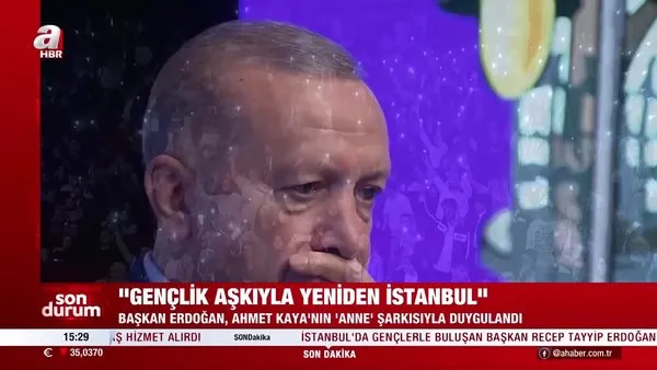 Başkan Erdoğan Ahmet Kaya'nın 'Anne' şarkısıyla duygulandı | Video