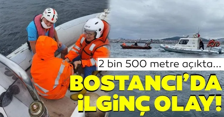 Bostancı’da ilginç olay! 2 bin 500 metre açıkta kurtarıldı