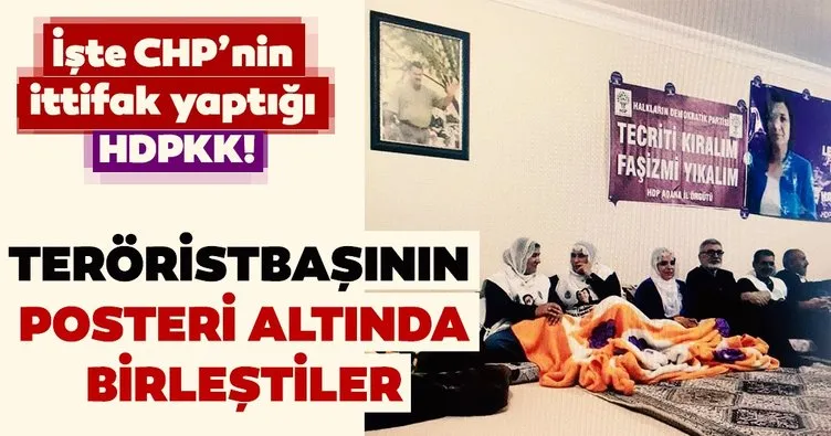 HDP'li vekiller Öcalan posteriyle poz verdi