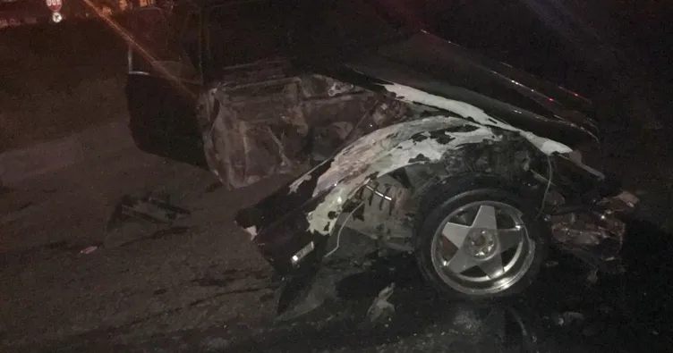 İki otomobil çarpıştı 6 yaralı