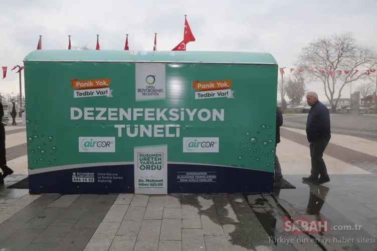 Türkiye’de bir ilk! Ordu’da Dezenfekte Tüneli vatandaşların hizmetine sunuldu