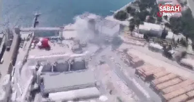 Kocaeli’deki patlama Rusya’dan gelen gemiden tahıl indirilirken meydana gelmiş! | Video