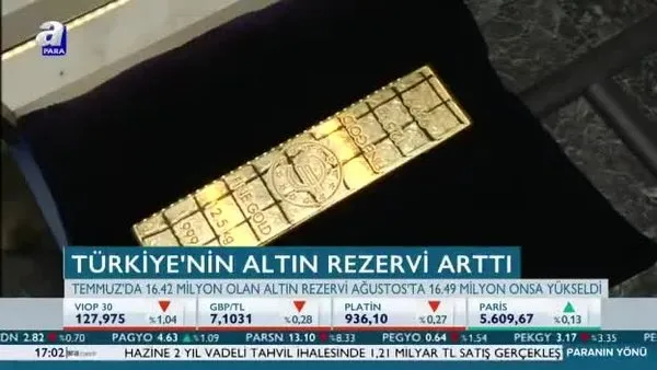 Türkiye'nin altın rezervi arttı