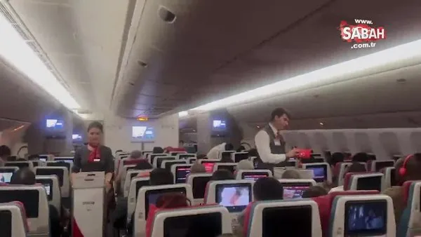 THY yolcuları UEFA Şampiyonlar Ligi finalini gökyüzünde izledi | Video
