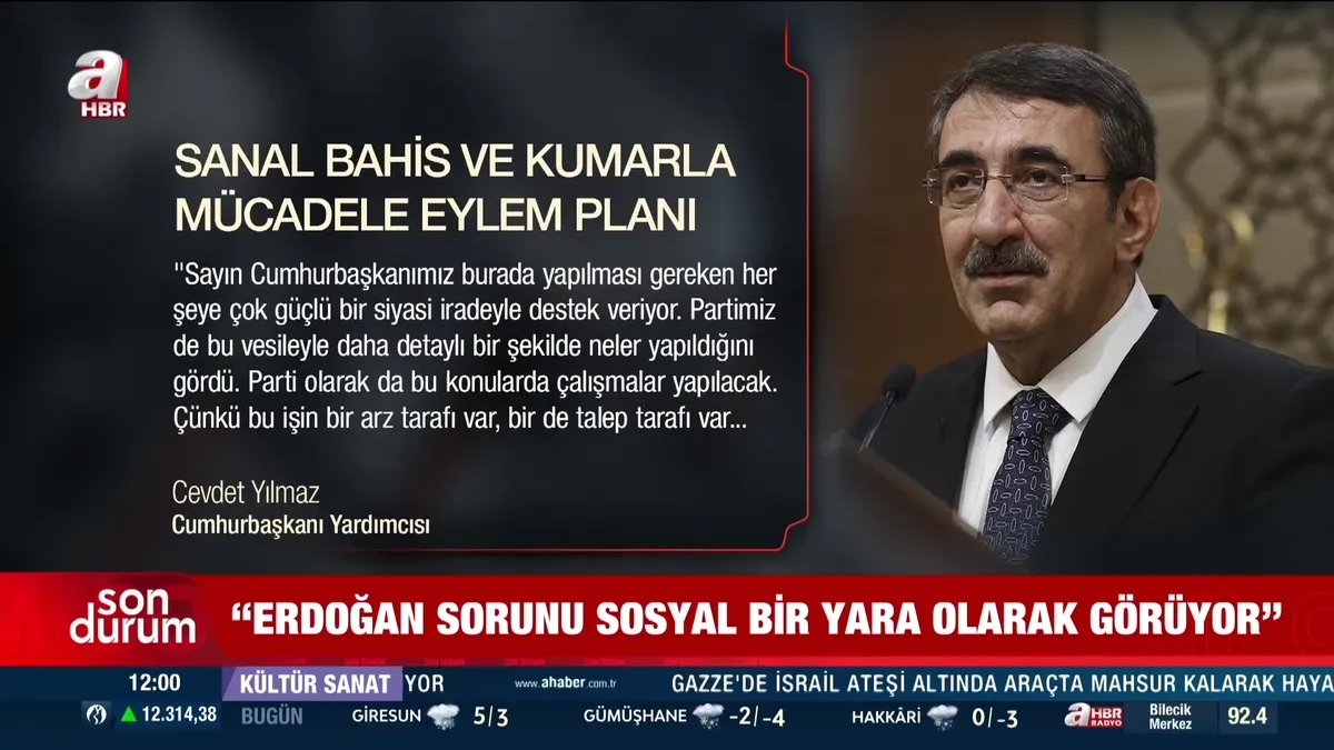 Cumhurbaşkanı Yardımcısı Yılmaz: “Sanal bahis ve kumara yönelik eylem planını, kararlı şekilde uygulamaya devam edeceğiz” | Video videosunu izle Cumhurbaşkanı Yardımcısı Yılmaz: “Sanal bahis ve kumara yönelik eylem planını, kararlı şekilde uygulamaya devam edeceğiz” | Video videosunu izle