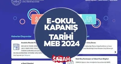 e-Okul kapanış tarihi 2024 gündemde! || MEB 2. dönem e-Okul ne zaman kapanacak, not ve devamsızlık girişi hangi tarihte kapanıyor?