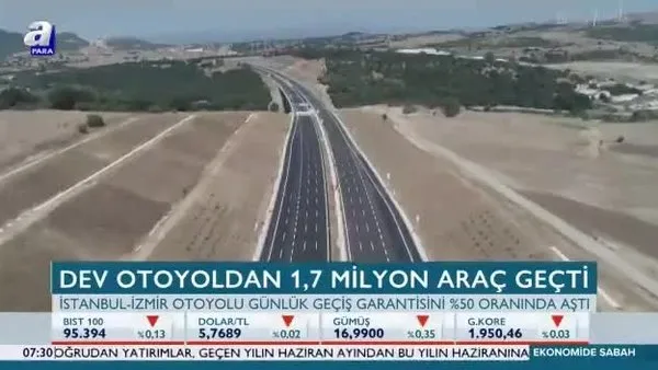 Dev otoyoldan 1,7 milyon araç geçti