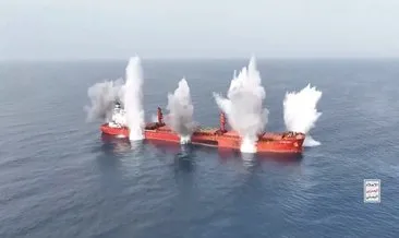 Husiler’den gemi saldırısının görüntüleri