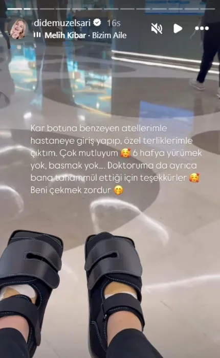 Çektiğim eziyeti anlatamam Ünlü oyuncu Didem Uzel 6 hafta yürüyemeyecek!