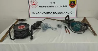 Nevşehir’de kaçak kazıya drone takibi! 5 kişi gözaltında #nevsehir