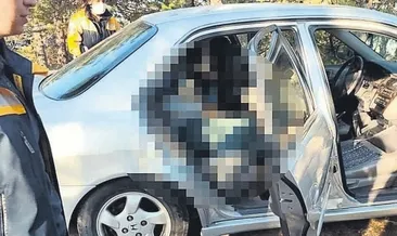 Hortum bağlanmış arabada ceset bulundu