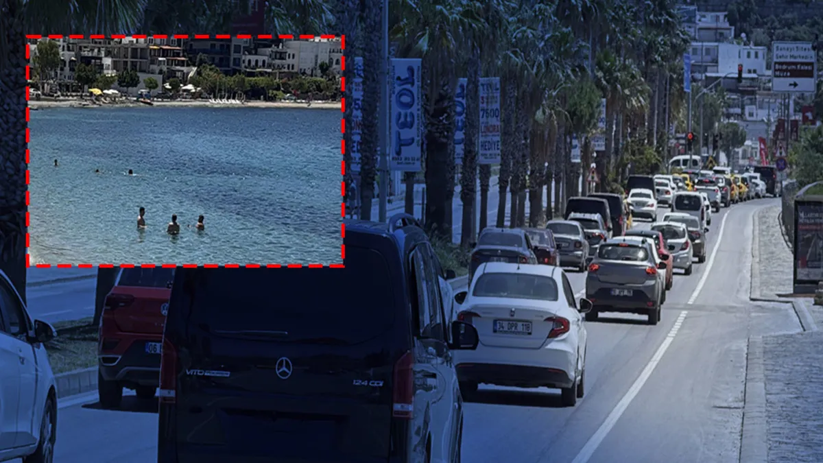 Tatil bitti yollar kilitlendi! O ilçeden son 36 saatte 25 bin araç çıkış yaptı