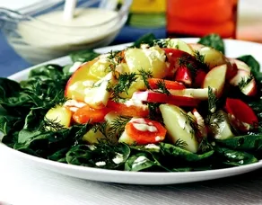 Hardal Soslu Elmalı Patates Salatası