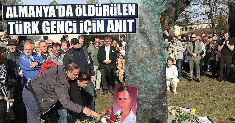 Almanya’da öldürülen Türk genci için anıt