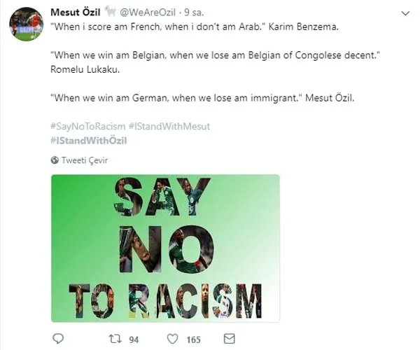 Dünya ayağa kalktı! Mesut Özil'e büyük destek...