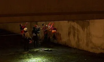 Kuzey Marmara Otoyolu’nda korkutan kaza: Hafriyat kamyonu dereye uçtu! #ankara