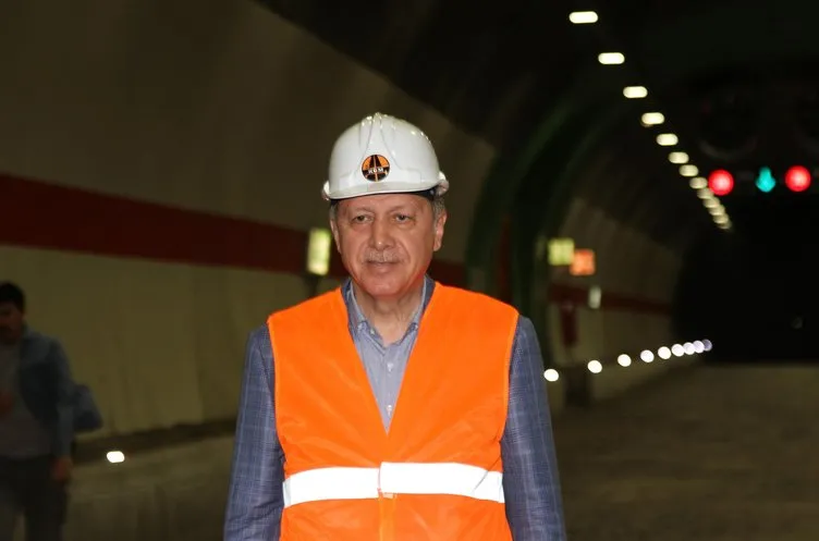 Cumhurbaşkanı Erdoğan, Ovit Tüneli’nde
