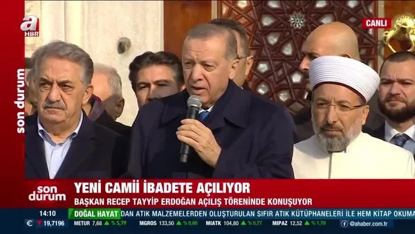 Restorasyonu tamamlanan Yeni Cami'nin açılışını Başkan Erdoğan yaptı | Video