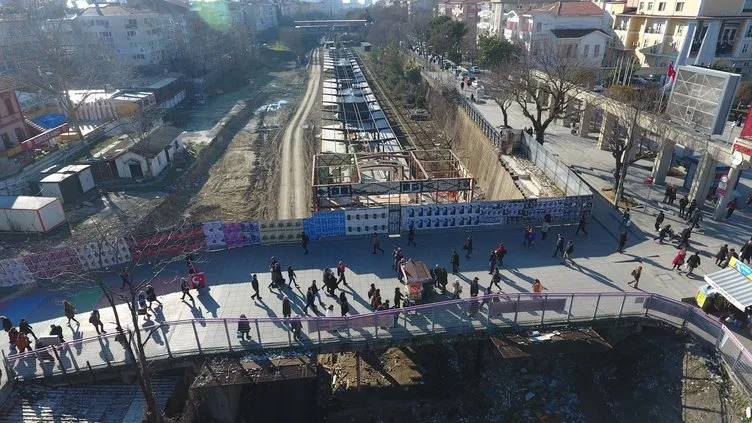 Halkalı-Sirkeci tren hattı havadan görüntülendi!