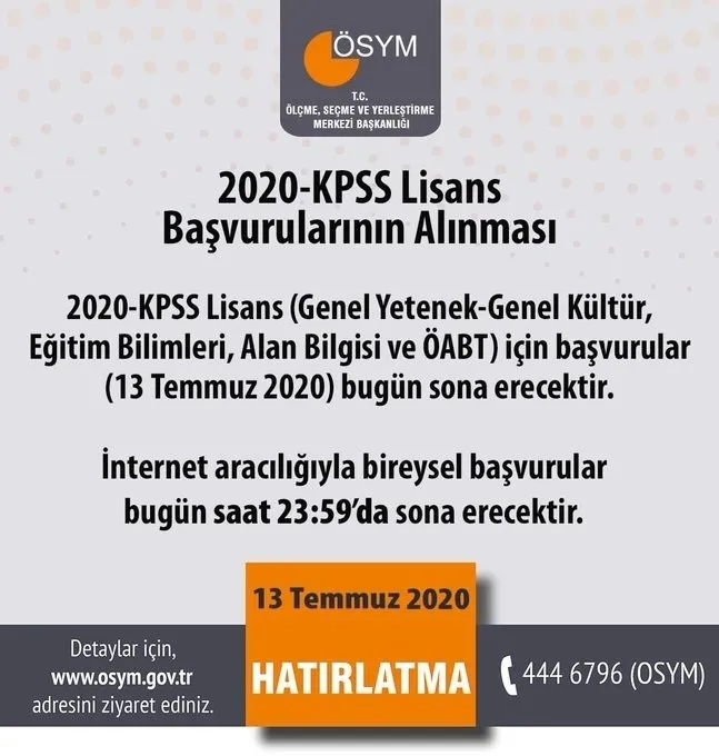 Kpss Basvurulari 13 Temmuz Da Bitti 2020 Kpss Basvurusu Nasil Yapilir Sinav Ucreti Odeme Nasil Ve Nereye Yapilir Egitim Haberleri