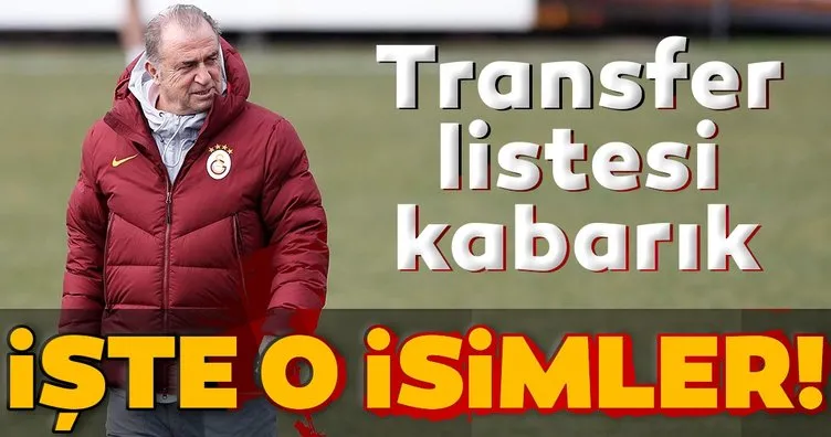 Galatasaray’ın transfer listesi kabarık! İşte o isimler...