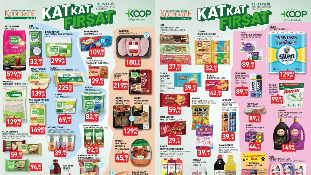 Tarım Kredi Market aktüel ürünleri raflarda💥| 28 Eylül’e kadar zeytin, peynir, bezelye, deterjanlar, bebek bezleri...