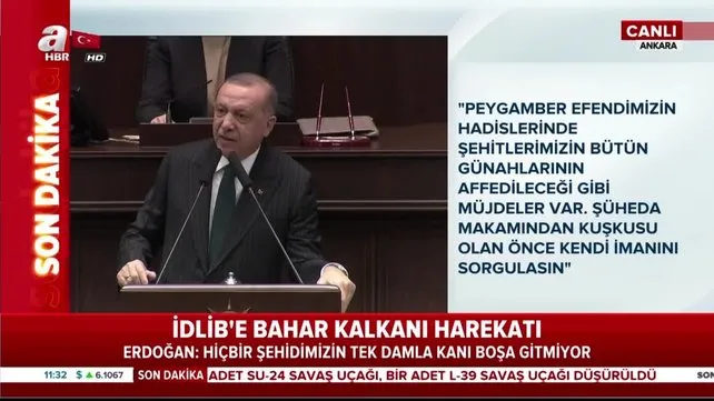 Cumhurbaşkanı Erdoğan, Mehmetçiğin o mesajını okudu 