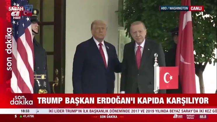 Başkan Recep Tayyip Erdoğan, ABD Başkanı Donald Trump ile Beyaz Saray'da bir araya geldi
