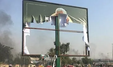 Irak’ta göstericiler İranlı Komutan Süleymani’nin afişini yaktı