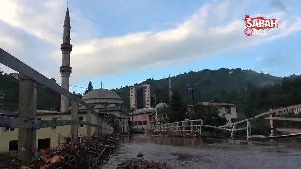 Rize’nin Çayeli ilçesinde selin bıraktığı tahribat gün ağarınca ortaya çıktı | Video