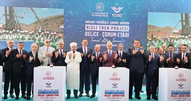 Çorum’da tarihi hızlı tren projesinin temelini Bakan Uraloğlu attı