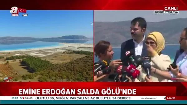 Salda Koruma projesi! Emine Erdoğan Salda Gölü'nde