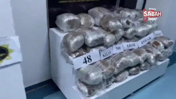 Adana'da 48 kilo 500 gram esrar ele geçirildi | Video