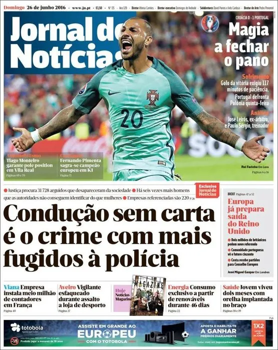 Portekiz’de manşetler Quaresma!