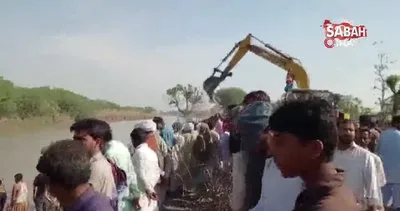 Pakistan’da traktör römorku su kanalına uçtu: 6 ölü | Video