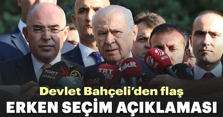 MHP lideri Bahçeli’den erken seçim açıklaması