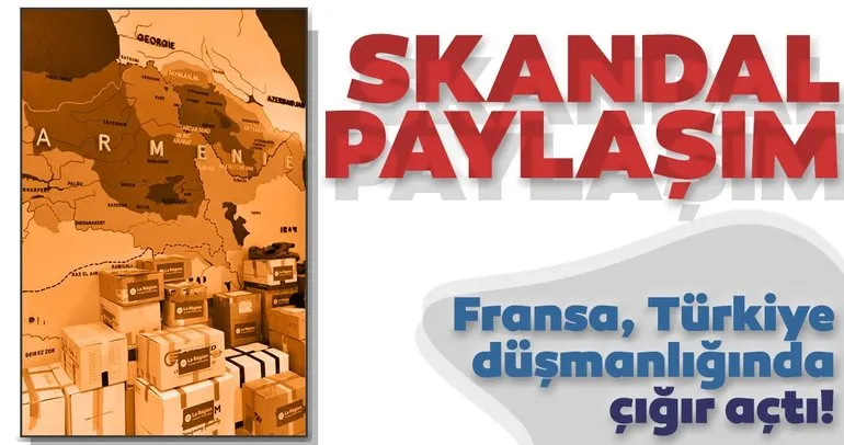 Son dakika: Fransız başkandan skandal paylaşım! Türkiye’nin doğusu, Batı Ermenistan olarak gösterildi...