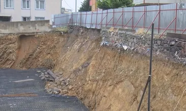 Temel kazarken toprak kaydı