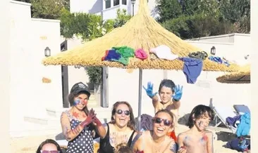 Çoluk çocuk birbirlerini boyadılar