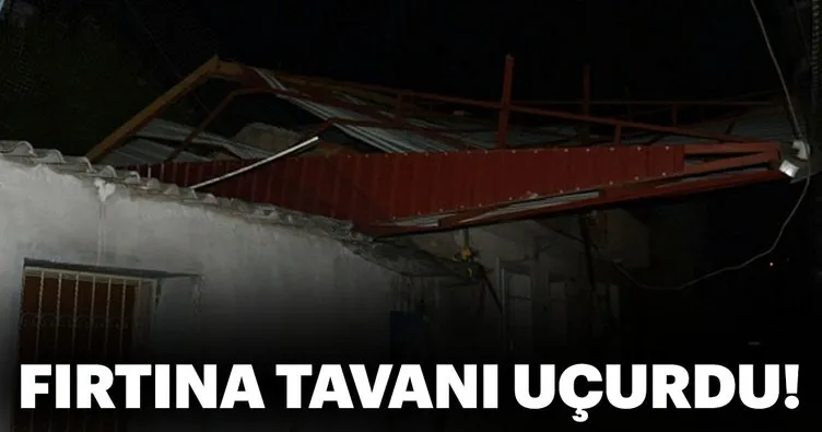 İzmir’de fırtına, 5 katlı binanın çatısını uçurdu